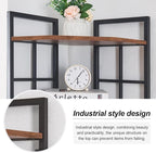 HOMISSUE Corner Shelf, 6 Tier Tall Narrow Bookshelf 76.9", Industrial Corner Bookcase with Storage for Home Office Living Room and Bedroom, Rustic Brown