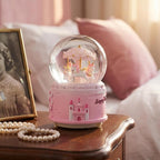 Unicorn Musical Snow Globe for Kids Girls Carousel Music Box with 7 Led Lights Swirling Glitter for Birthday Valentines