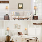 Terpsichore Lamps Set of 2 Modern Farmhouse Table Lamp Bedside Reading Lamps Living Room End Tables Set Lamps for Night Stands Bedroom Night Lamp,High 26.25 Inch, (Turquoise, High 26.25 inches)