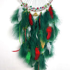 Christmas Star Dream Catcher Handmade Christmas Dreamcatcher Hanging Decoration Home Wall Decoration Craft Ornament