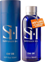 Sandalwood SW08 Hotel Scent Diffuser Oil | 5.07 Fl oz (150 ml) - Waterless Diffuser Oil Refill & Highly Concentrated Fragrance Oil, Diffuser Oil Scents Luxury, Hotel Oil Diffuser