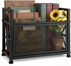 Magazine Rack & Holder – Multi-Purpose Storage Organizer for Magazines, Books, Newspapers, Mail, Tablets | Sturdy Black Basket for Home, Office, Bathroom | Sleek Design & Easy Assembly
