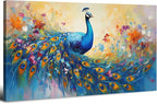 Abstract Peacock Wall Art Colorful Peacock Pictures Wall Decor Abstract Bird Canvas Poster Watercolor Animal Prints Painting Vintage Framed Artwork for Living Room Bedroom Home Decorations 30x60