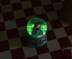 Disney Lilo & Stitch Santa Stitch Mini Light-Up Snow Globe with Swirling Glitter Display | 3 Inches Tall
