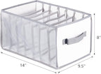 Univivi Closet Clothes Organizers Wardrobe Clothes Organizer Sweaters Organizer for Closet, 7 Grids Upgraded Large Capacity T-Shirt Organizers for Jeans, Pants, Sweaters, Underwear - Set of 4
