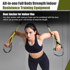 Home Resistance Training Kit, Resistance Trainer Exercise Straps with Handles, Door Anchor and Carrying Bag for Home Gym, Bodyweight Resistance Workout Straps for Indoor & Outdoor