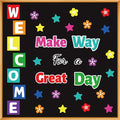 Classroom Bulletin Board Decoration Set Welcome Banner Wall Door Decor Colorful Classroom Decorations for Kindergarten Preschool Elementary Middle School (Welcome, Make Way for a Great Day)