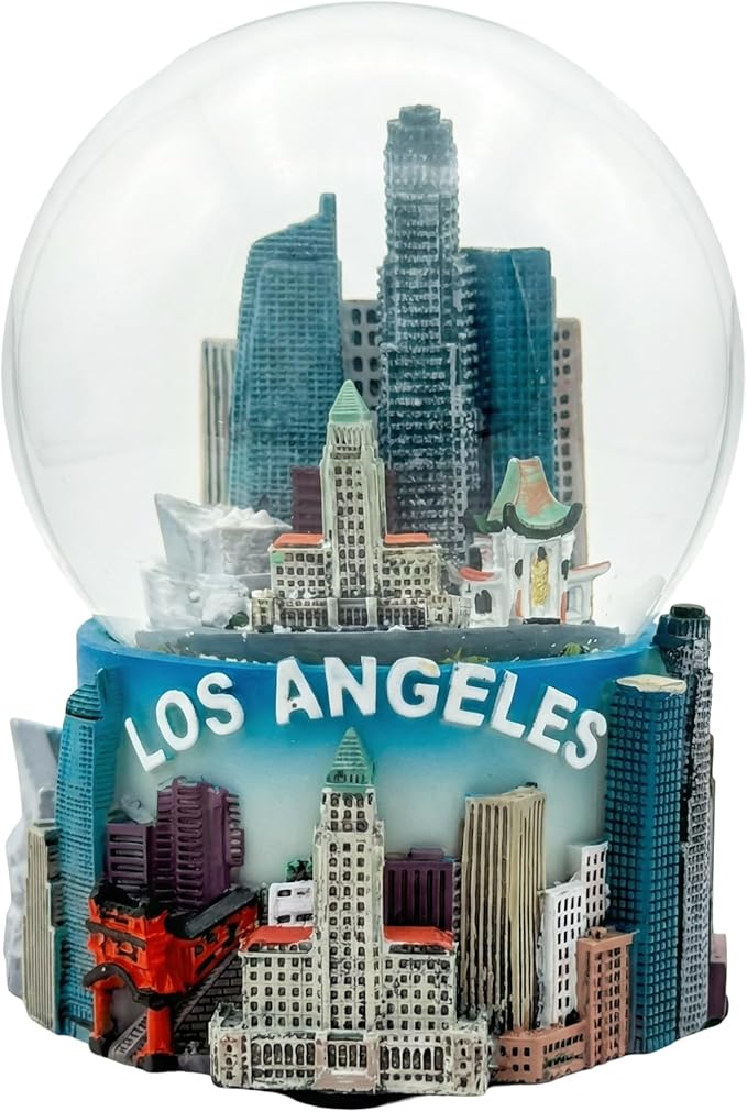 Los Angeles Skyline Snow Globe 3.5 Inches