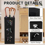 Metal Umbrella Holder Square Umbrella Stand Rack for Entryway Freestanding Rain Collection Umbrella Organizer Heavy Canes Walking Sticks Stand Rack for Indoor Home Office, 6.4" x 6.4" x 16.3", Black