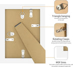 5x7 Picture Frame 3 Pack - White Poster Frame Display Pictures 4x6 with Mat or 5 x 7 Without Mat for Wall Hanging Horizontal and Vertical
