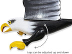 WitnyStore Wooden Bird Mobile 25" Black Flying Eagle Hand Made Painted Wood Flapping Wing Birds Hanging Ceiling Decor Wind Chimes Handcrafted Art Animal Decorative Collectibles Décor Gifts Souvenirs