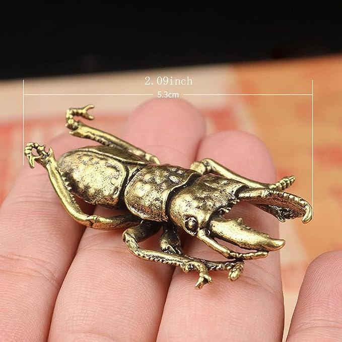 3PCS/Set Brass Insect Ornament Home Decor Exquisite Miniature Statues,Long Horn Bug Desk Decoration Crafts Gift Brass Tea Insects Home Living Room Ornaments