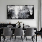 Large Framed Black and White Abstract Wall Art for Living Room, Grey Horizontal Canvas Prints Paintings Artwork for Walls, Neutral Modern Minimalist Pictures Wall Decor for Bedroom Office 30x60