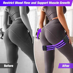 Booty Bands, Blood Flow Restriction Bands for Women/Men, Adjustable BFR Training Bands for Glutes & Hip Building, Occlusion Resistance Bands