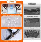 6 Pack Clear Storage Bags for Comforter, Clothes & Bedding, Plastic Blanket Storage with Zipper and Handle, Moving Bags, Closet Organizer and Under-Bed Storage (60L)