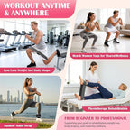 Ankle Resistance Bands with Cuffs & Fabric Resistance Bands Set - Legs & Glutes Workout Equipment for Women & Men, Home Gym Heavy Exercise Bands for Hip, Yoga, Strength Training, Rehab, Pilates