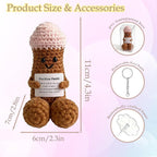 Funny Positive Crochet Animals Gag Doll Emotional Support Stuffed plushies for Men and Women Friends, Weird Things Motivational Office Decor Valentine‘s Day Gifts