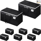 Extra Large Moving Boxes-Moving Bags with Zipper, Carrying Handles and Tag Pocket-Moving Supplies for Space Saving-Totes for Storage - for moving, Storage, Camping and Travel 93L-8 Pack