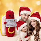 Hot Dog Crochet Gifts Cute,Funny Gag Birthday Gifts Men Women Emotional Positive Coffee Potato Hotdog Gift Plush Toy for Mom dad Christmas Friend Coworker Sister
