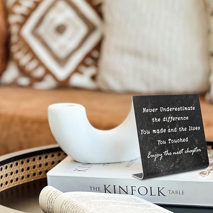 Retirement Gifts for Women,Men, Co-workers, Retired Gifts Goodbye Coworkers Leaving New Job Gifts Office Retirement Decorations On Shelf Table Desk for Living Room Office Bedroom dksg6