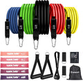 Exercise Resistance Bands with Handles for Working Out, 150/200/250/300 Lbs Workout Bands Set with Door Anchor for Physical Therapy, Yoga, Pilates