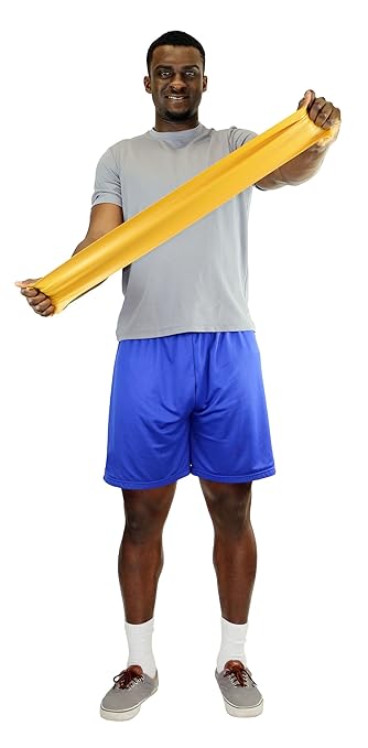 CanDo Low Powder Exercise Band, 50 yard roll, Gold: XXX-Heavy