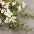 Faux Various Flowers Swag, Realistic Artificial Peony Floral Swag Hanging Arrangement for Home, Wedding, Party, Indoor Outdoor Arch Decor
