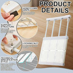 Gerrii 2 Pcs Closet Tension Shelf Rod Expandable Shelf Locker Organizer Adjustable Storage Rack Scalable Layered Divider Separator for Cabinet Wardrobe Kitchen Bathroom (10.83''-17.91'')