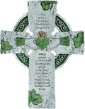 TALPGOD Celtic Cross Irish Blessing Wall Decor, Irish Wall Art for Home, Ireland Gifts, Catholic Cross, Green, 9.45 Inch x 7.48 Inch