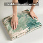 Ciicool Modern Abstract Area Rug 2x3 Washable Small Soft Entryway Rugs, Green Non-Slip Low Pile Throw Swirl Entry Rug, Foldable Kitchen Bathroom Rugs Floor Carpet for Entrance Bedroom Indoor Doormat