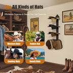 Cowboy Hat Rack -Cowboy hat holder for wall With Heavy- Organize and Display Your Hats with Ease, Wall Mounted Hat Hanger Western Decor for Cowboy Hats- Ideal Western Decor(2pcs)