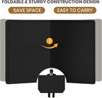 Large Bulletin Board - 72 X 48 inches Cork Board with 30 Pushpin, 6' x 4' Felt Cork Board Notice Pin Board, Self-Adhesive Vision Board Mood Board Foldable Photo Board for Wall (Black)