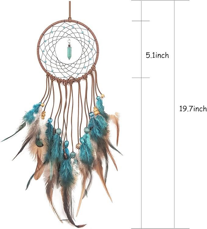 DIY Dream Catcher Kit - Making Dream Catcher Supplies Craft Kit, Handmade Wall Decor for Bedroom, Living Room, Wedding and Party Decoration (Turquoise)