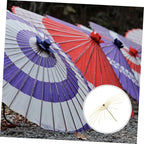 2pcs Parasol Poles Oiled Paper Umbrella Holder Yarn Ball Winder Photography Prop Paper Parasol Chinese Chic Paper Umbrella Stands Diy Crafts Switch Stage Umbrella