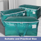 StorageRight Moving Bags-Heavy Duty Moving Boxes, Storage Totes with Zipper, Reinforced Handles and Tag Pocket-Collapsible Moving Supplies for moving, Storage and Travel 93L(Green-10 Pack)
