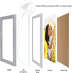 Lyeasw 5x7 Picture Frame 15 Pack, Display Pictures 5x7 with Mat or 6x8 without Mat, Grey Bulk Photo Frames for Wall or Tabletop