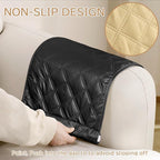Remote Control Holder for Armchair, Couch Recliner Chair Caddy, Non-Slip Arm Chair Caddy for Recliner with 5 Pockets for Table, Ipad, Magazines, Arm Chair Bedside Caddy Storage Organizer (Black)