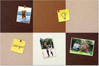 Square Felt Cork Bulletin Board Tiles, Self Adhesive DIY Felt Pin Board for Wall 30" x 20" with 35 Pushpins for Office School Home Wall Decor Stickers Memos Photos Display (Gradual Brown)