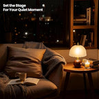 11.8“ Decorative Wooden Table Lamp with Frosted Glass Shade, Dimmable Bedside Nightstand Lamp with E26 Socket & 6ft Cord, Small Accent Lamp for Bedroom & Living Room (White)