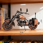 Motorcycle Gifts for Men & Women Riders, 11.8" Handmade Metal Motorcycle Model, Vintage Figurine & Desk Decor for Man Cave, Garage, Office & Home