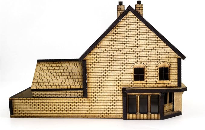 OO Victorian Corner Shop with Rear Outhouse -Laser-Cut MDF- Railway Modelling