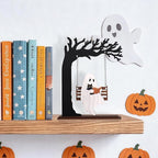 Funny Halloween Desktop Swing Decor, Spooky Indoor Home Decor for Living Room/Kitchen/Tabletop, Gothic Fall Themed Desktop Ornament, Unique Halloween Decoration for Women (Ghost)