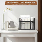 Magazine Rack Wood, Magazine Rack Floor Stand, Magazine Holder Storage Basket, Black File Storage Basket Box Bin Folder Organizer Stand for Letters, Magazines, Books, Newspapers