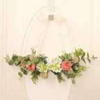 Artificial Floral Swag Front Door Swag Indoor Decorative Hanging Spring Wreath for Restaurant Birthday Holidays Apartment, JJ608