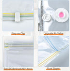 Vacuum Storage Bag with Rechargeable Cordless Pump, 9 Pack Vacuum Seal Space Saver Bags for Clothing Clothes Travel Home