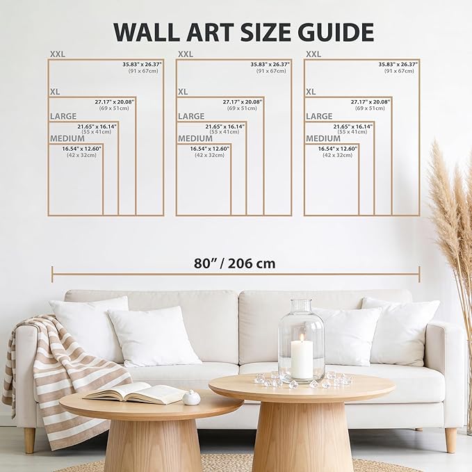 qmmp Modern Wooden Wall Sculptures - Set of 3 - Home Decor Accent - Large Wall Art for Living Room, Bedroom, Office - Easy Installation (Oak, Medium - Orbit)