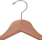 Household Essentials 26140 CedarFresh Red Cedar Wood Clothes Hangers with Fixed Bar and Swivel Hook - Set of 4, Brown,red