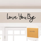 Dripykiaa Wall Decor 31.5" Love You Bye Sign Hanging Hallway Decoration Express Love and Warm for Your Family Lover Wife Husband Hallway Entryway Door Wall Art Boho Decor