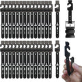 30Pcs Belt Hangers Black Plastic Hanger Hooks for Belts and Ties Closet Organizer Holder for Men Bulk Hangar Storage for Efficient Closet Belt and Tie Management
