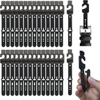 30Pcs Belt Hangers Black Plastic Hanger Hooks for Belts and Ties Closet Organizer Holder for Men Bulk Hangar Storage for Efficient Closet Belt and Tie Management